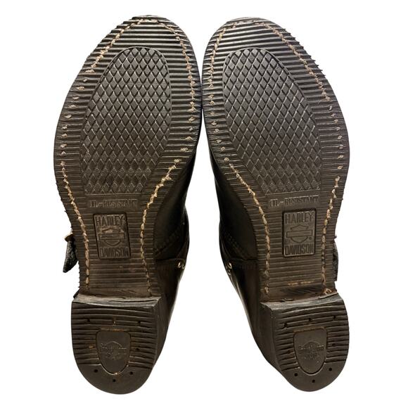 Rare VTG Harley-Davidson Size 9 Women’s Soft Black Leather Pull On Boots - Picture 4 of 14